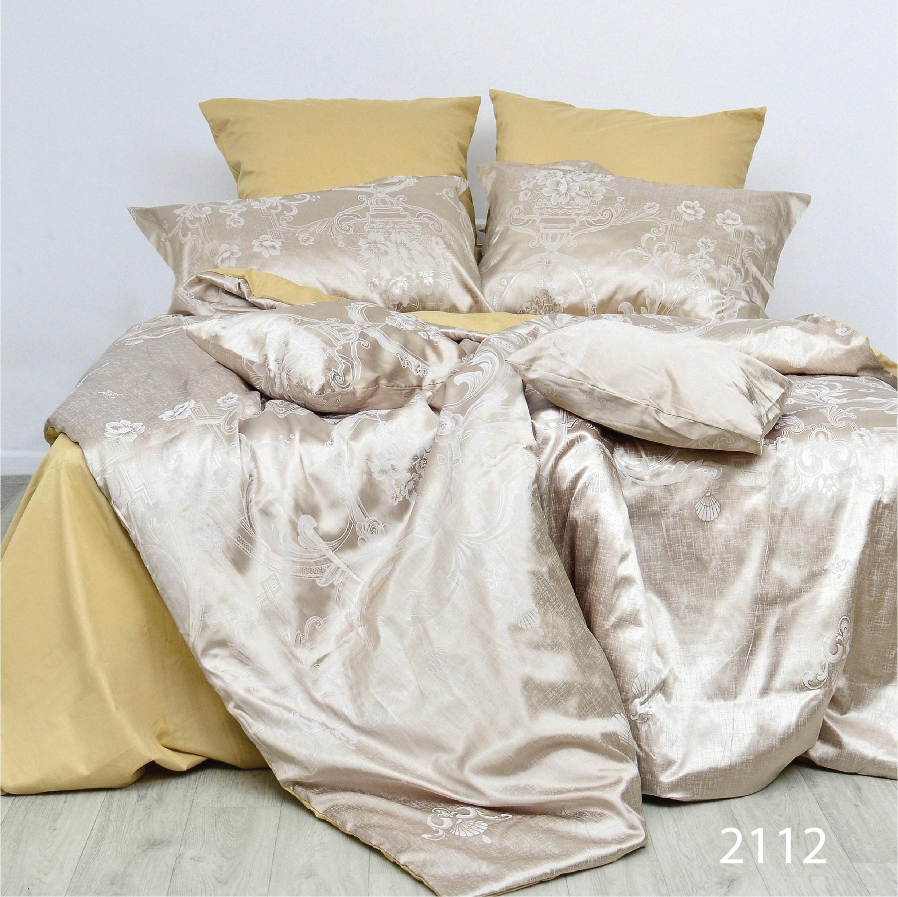 Комплект постельного белья Tiare Евро Сатин Жаккард 2112