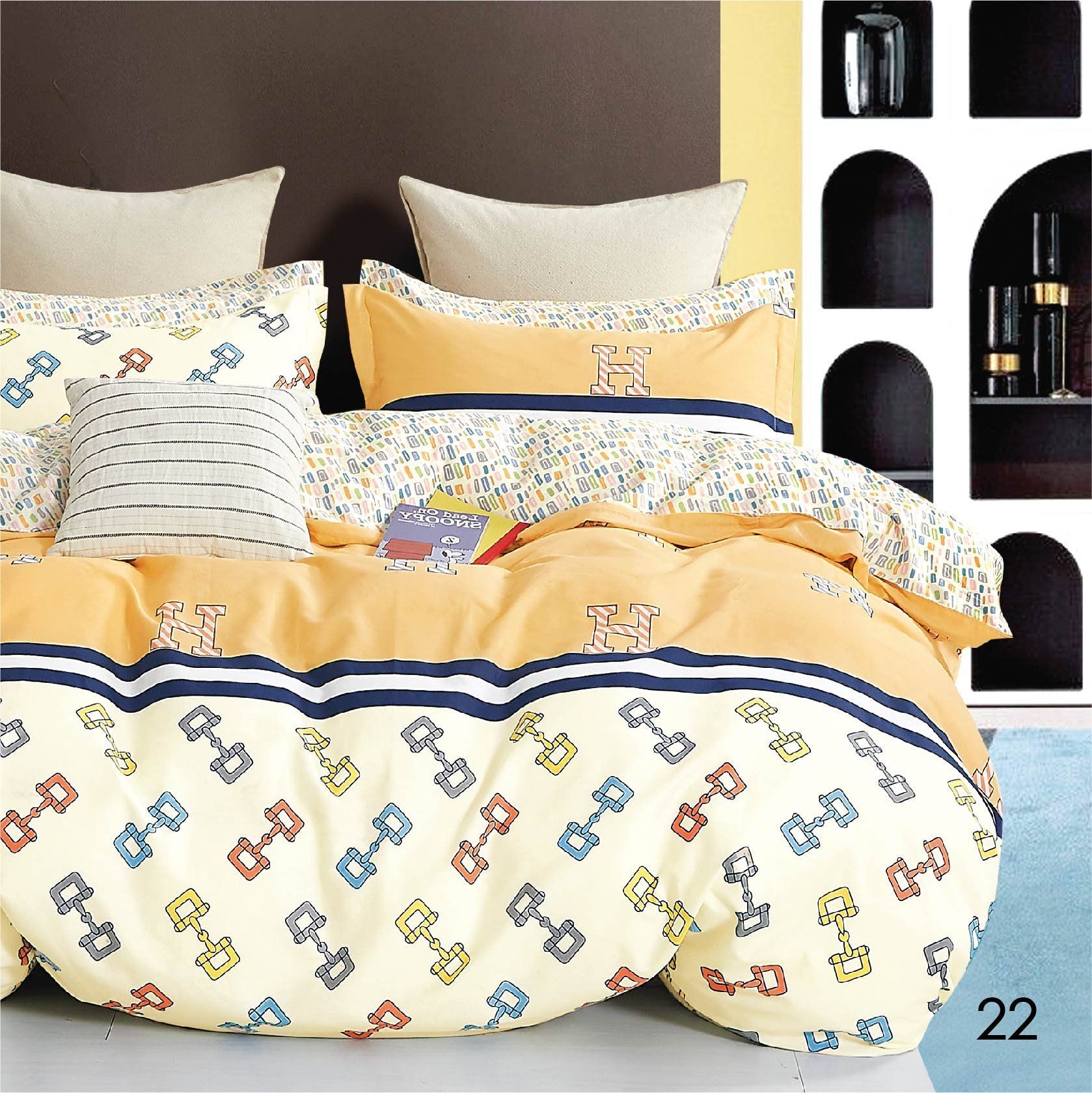 Комплект постільної білизни Isleep полуторний Сатин Twill 22