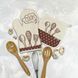 Кухонний набір з вишивкою Cook 3 предмета Коричневий
